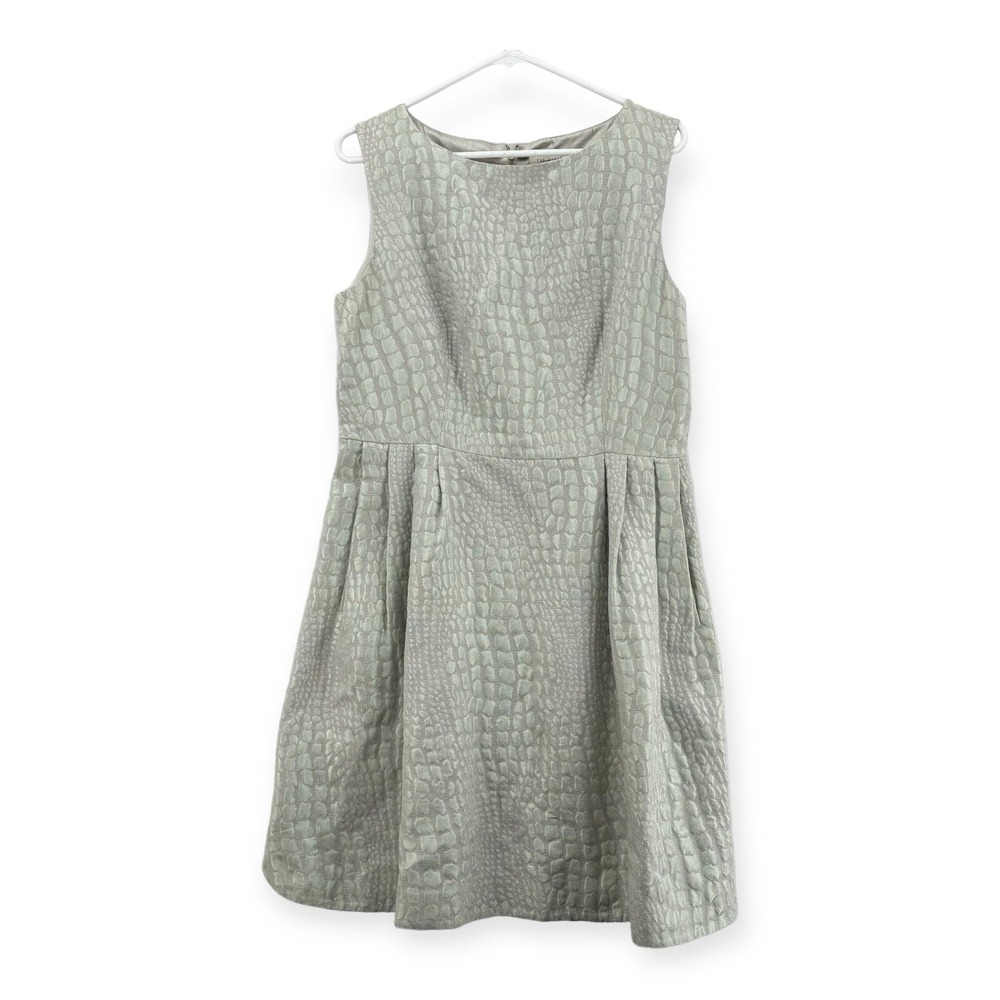 Ted Baker Kaleen Dress Womens Size 5 (10-12) Vintage Fit Croc Embossed NEW
